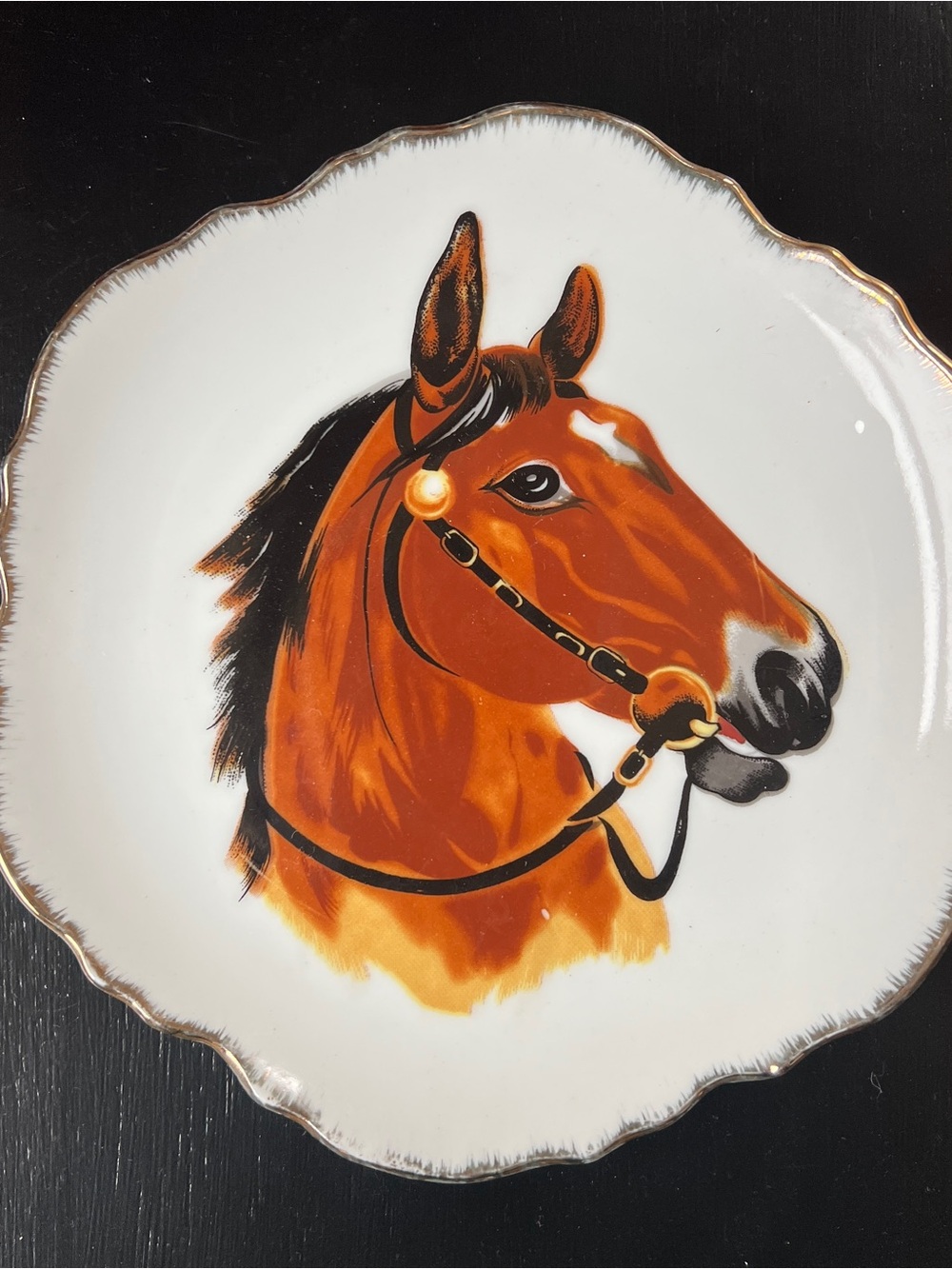 Vintage Decorative Horse Plate made in Korea for Dan Brechner & Co